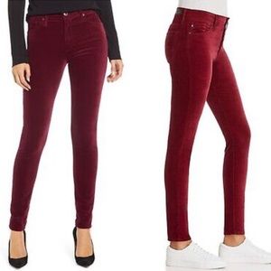 Adriano Goldschmied “Farrah” stretch velvet skinnies